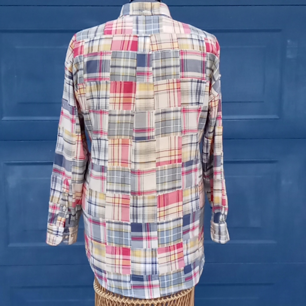 Faconnable Men's Patchwork Checks Button Down - image 6